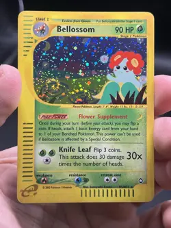 Pokemon Bellossom Aquapolis Holo Rare #H5/H32 English WOTC E series SWIRL LP - Image 3