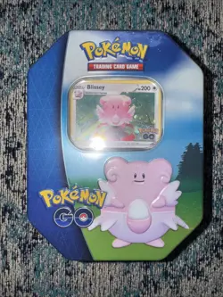 Pokemon TCG Pokemon Go Blissey Tin 4 Booster Pack, New Sealed - Image 1