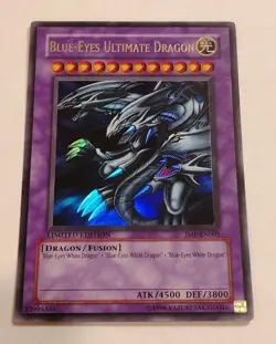 Yugioh Blue-Eyes Ultimate Dragon JMP-EN005 Limited Edition Secret Rare MP - Image 1