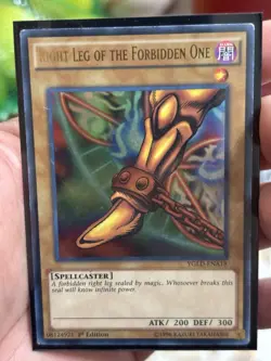 Yugioh Right Leg Of The Forbidden One YGLD-ENA18 - Image 1