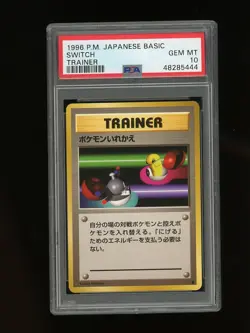 Pokemon PSA 10 GEM MINT Switch 1996 Base Set Japanese Original Card - Image 1