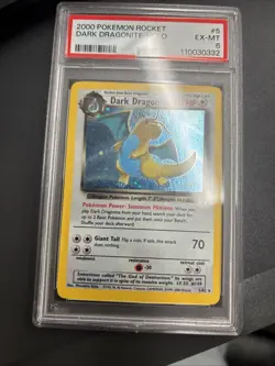 2000 Pokemon Rocket Dark Dragonite Holo #5 EX-MT Card PSA Graded 6 - Image 1