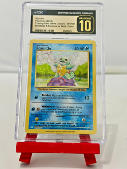 CGC PRISTINE 10 Squirtle 001/034 Pokemon Card Blastoise & Suicune Deck - Holo - Image 1