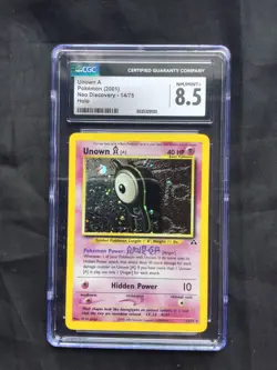 Pokemon Cards: Neo Discovery Rare Holo: Unown A 14/75 CGC 8.5 - Image 1
