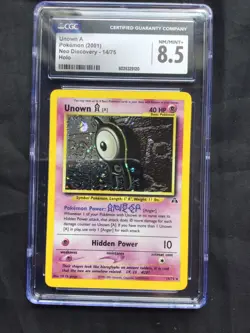 Pokemon Cards: Neo Discovery Rare Holo: Unown A 14/75 CGC 8.5 - Image 2