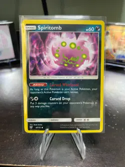 Pokemon TCG Spiritomb S&M Shining Legends 47/73 Reverse Holo Uncommon Card NM - Image 1