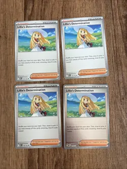 Pokemon Lillies Determination 4 Card Lot Mega Evolution 1 Reverse 3 Non Holo NM - Image 1