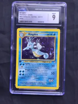 Pokemon Cards: Neo Genesis 1st Edition Rare Holo: Kingdra 8/111 CGC 9 - Image 2