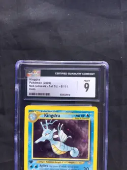 Pokemon Cards: Neo Genesis 1st Edition Rare Holo: Kingdra 8/111 CGC 9 - Image 3