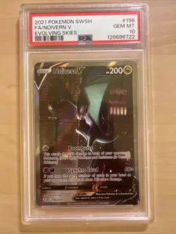 Pokemon TCG Noivern v Evolving Skies Holo Ultra Rare Card 196/203 PSA 10 - Image 1