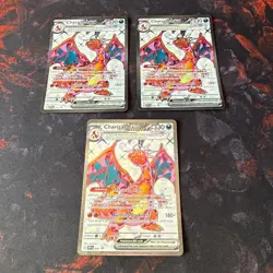 3x Charizard EX SVP 056 Pokemon Scarlet Violet Promo Full Art Card Near Mint - Image 3