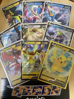 Pokemon Card Lot NM (9 Cards) Pikachu V and more - Image 1