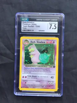 Pokemon Cards: Team Rocket Rare Holo: Dark Slowbro 12/82 CGC 7.5 - Image 1