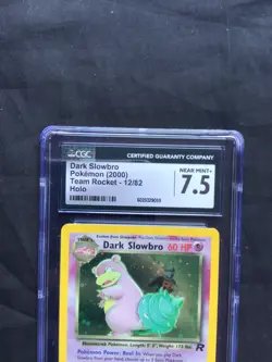 Pokemon Cards: Team Rocket Rare Holo: Dark Slowbro 12/82 CGC 7.5 - Image 3