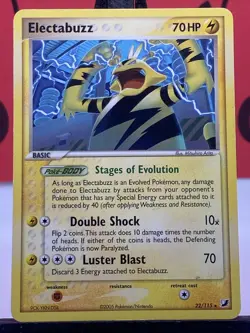 Electabuzz 22/115 2005 EX Unseen Forces Pokemon Card Non Holo Rare NM - Image 3