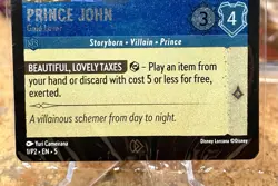 DISNEY LORCANA Prince John Gold Lover 1/P2 Sealed Foil Promo Card VILLANOUS - Image 3