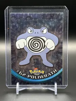 Poliwrath #62 - Pokemon Topps Series 1 Card *NM* Holo - BLACK LABEL - Image 1