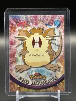 1999 Topps TV Animation Raticate #20 Green Logo Non Foil Pokemon Card - Image 1