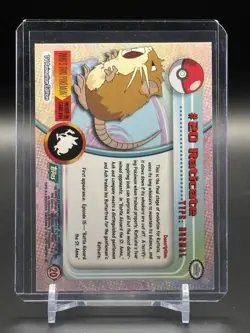 1999 Topps TV Animation Raticate #20 Green Logo Non Foil Pokemon Card - Image 2