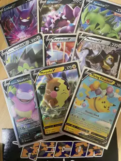 Pokemon Card Lot NM (9 Cards) Pikachu V and more - Image 1