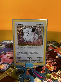 Pokemon Clefairy Lot 2 Cards Holofoil And Reverse Holo Fairy Type LP - Image 2