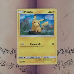 Pikachu SM183 Black Star Promo Cosmos Holo NM Pokemon Card English - Image 1