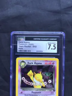 Pokemon Cards: Team Rocket Rare Holo: Dark Hypno 9/82 CGC 7.5 - Image 3