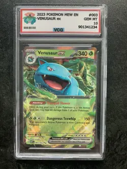 POKEMON - VENUSAUR EX - SV2A - 003/165 RR - GRADED CARD 10 - VCG- NO PSA/ BGS - Image 1