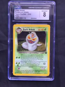 Pokemon Cards: Team Rocket Rare Holo: Dark Arbok 2/82 CGC 8 - Image 2
