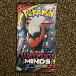 Pokemon booster pack Sun & Moon Unified Minds- 10 cards FACTORY SEALED - Image 1