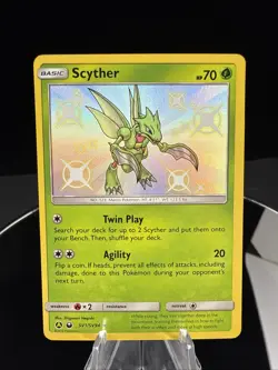 Pokemon Card - Scyther SV1/SV94 Hidden Fates: Shiny Vault Holo NM - Image 1