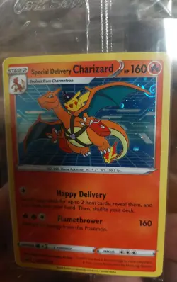 SEALED Special Delivery Charizard SWSH075 Pokemon Promo Card Holo - WING SWIRL - Image 1