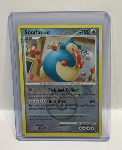 Snorlax 33/111 Rising Rivals Crosshatch Pokemon League Promo Card - Image 1