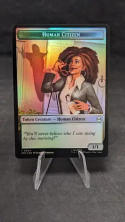 Copy \ Human Citizen Token FOIL -MTG Magic the Gathering Spiderman- Crimped - Image 2