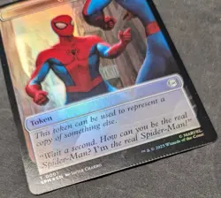 Copy \ Human Citizen Token FOIL -MTG Magic the Gathering Spiderman- Crimped - Image 3