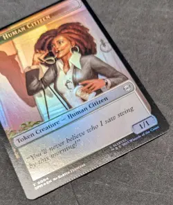 Copy \ Human Citizen Token FOIL -MTG Magic the Gathering Spiderman- Crimped - Image 4