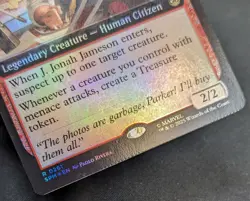 J. Jonah Jameson (Extended Art) FOIL - MTG Magic Spiderman - Crimped [A] - Image 3