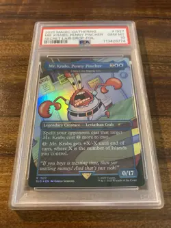 MTG🦀MR. KRABS, PENNY PINCHER (Charix, the Raging Isle)🌈FOIL🦀SLD PSA 10 Rare - Image 5