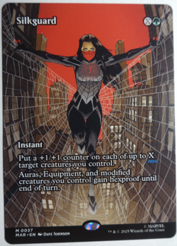 Magic The Gathering Spider-Man BORDERLESS, M 0037 Silkguard Pack Fresh ! - Image 1