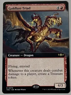MTG Tarkir: Dragonstorm Commander Goldlust Triad Creature RARE REGULAR #0074 - Image 1