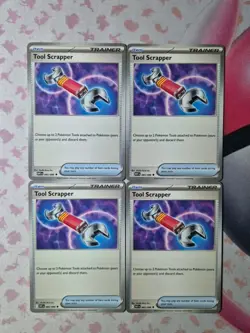 Pokemon Card White Flare Tool Scrapper 085/086 ×4 Trainer Playset - Image 1