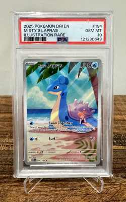 2025 Pokemon TCG Destined Rivals Misty's Lapras IR #194/182 GEM MINT 10! - Image 1