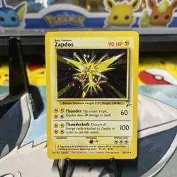 Pokemon TCG - Zapdos 20/130 Base Set 2 Holo Rare WOTC 1999 - Image 1