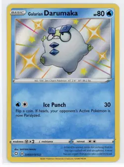 Pokemon TCG - Galarian Darumaka SV23/SV122 - Shining Fates - Baby Shiny Holo - Image 1