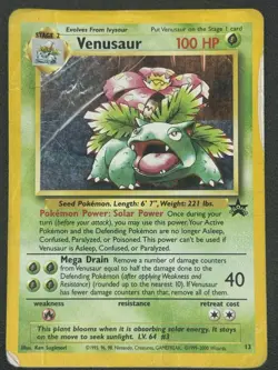 Pokemon Venusaur #13 Black Star Promo DAMAGED WOTC Vintage Rare Holo - Image 1
