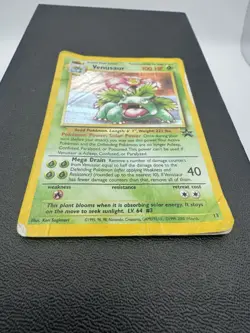 Pokemon Venusaur #13 Black Star Promo DAMAGED WOTC Vintage Rare Holo - Image 3
