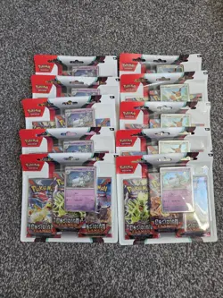 Pokemon TCG: Obsidian Flames 3-Pack Display 10 x triple blisters - Image 1
