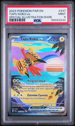 2023 POKEMON PAR EN-PARADOX RIFT SPECIAL ILLUSTRATION RARE TAPU KOKO EX PSA 9 - Image 1