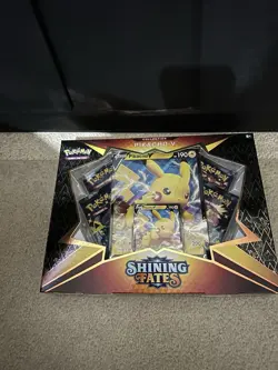 Pokemon TCG Shining Fates Pikachu V Collection Box - Factory Sealed - Image 1