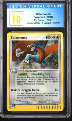 2004 Pokemon E-League Winner #19 Salamence Cosmos Holo Promo CGC 10 PRISTINE - Image 1